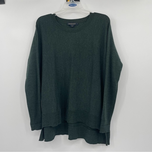 Pendleton 100% Merino Wool Oversized Tunic Sweater – Green, Size M - Picture 1 of 10